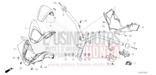 MANETTE DE DIRECTION/REVETEMENT DE GUIDON NSS350AP de 2023